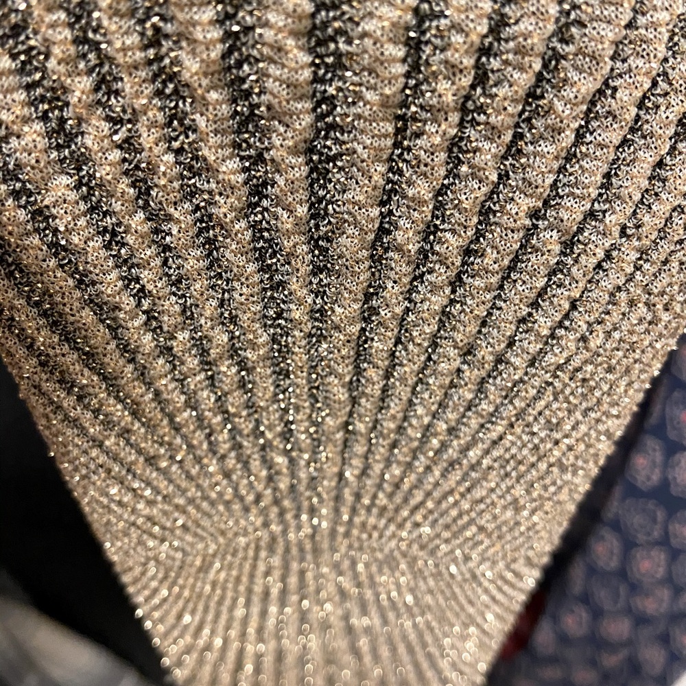 Gold and Black Long sleeve Shimmer Bodycon Dress